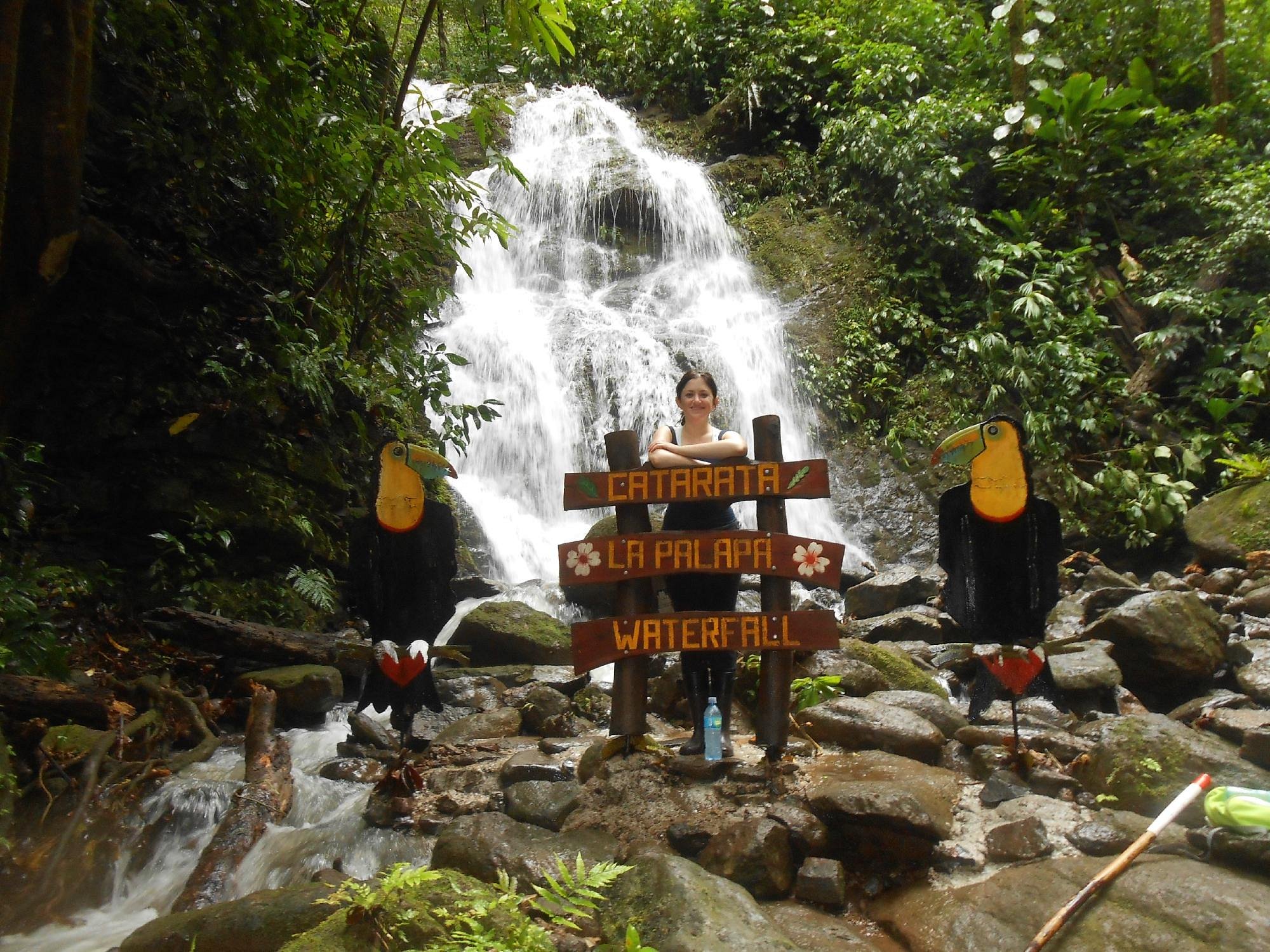 Image of a waterfall located on the La Palapa property